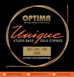 Optima Cordes de basse électrique Unique studio golden strings - 4-str. short sc (2409S)