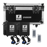 Firefog SPARK600 machine à étincelles, ensemble de 2 machines et case