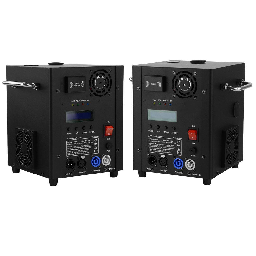 Firefog SPARK600 machine à étincelles, ensemble de 2 machines et case