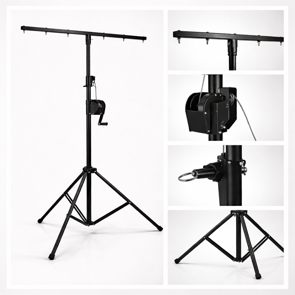 Hardman LS2 wind-up, pied d’éclairage, de 1,6 à 2,8 m, 50 kg