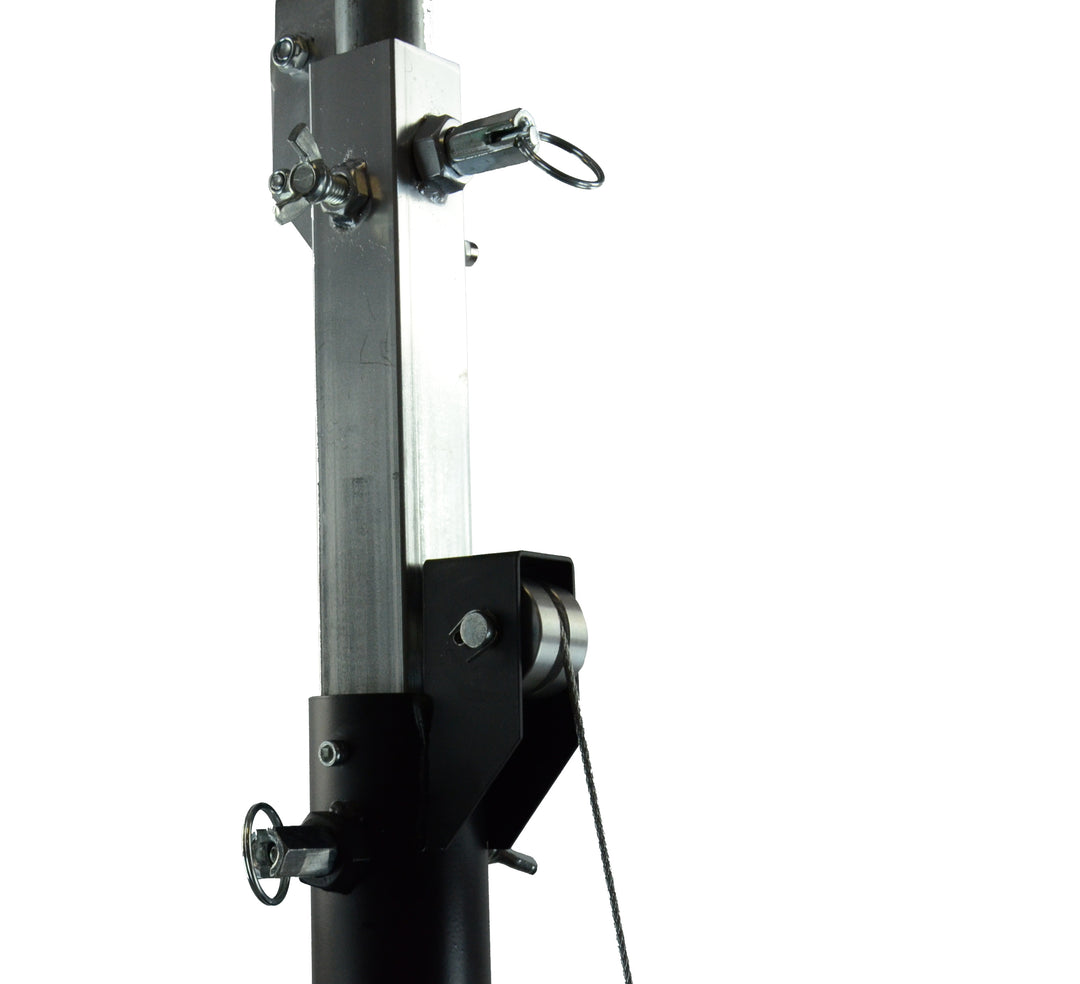 Hardman LS4 wind-up, pied d’éclairage avec double barre transversale, de 1,7 à 4,3 m