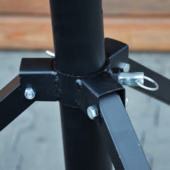 Hardman LS4 wind-up, pied d’éclairage avec double barre transversale, de 1,7 à 4,3 m