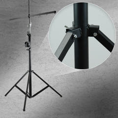 Hardman LS4 wind-up, pied d’éclairage avec double barre transversale, de 1,7 à 4,3 m