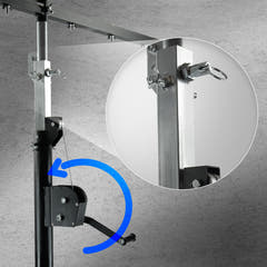 Hardman LS4 wind-up, pied d’éclairage avec double barre transversale, de 1,7 à 4,3 m