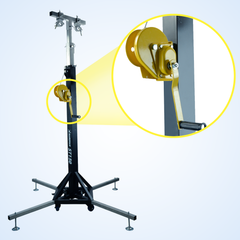 Hardman ST150, tour de scène avec treuil, de 1,75 à 4,3 m, 150 kg