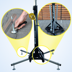 Hardman ST150, tour de scène avec treuil, de 1,75 à 4,3 m, 150 kg