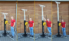 Hardman ST300, tour de scène avec treuil, de 2 à 5,5 m, 300 kg