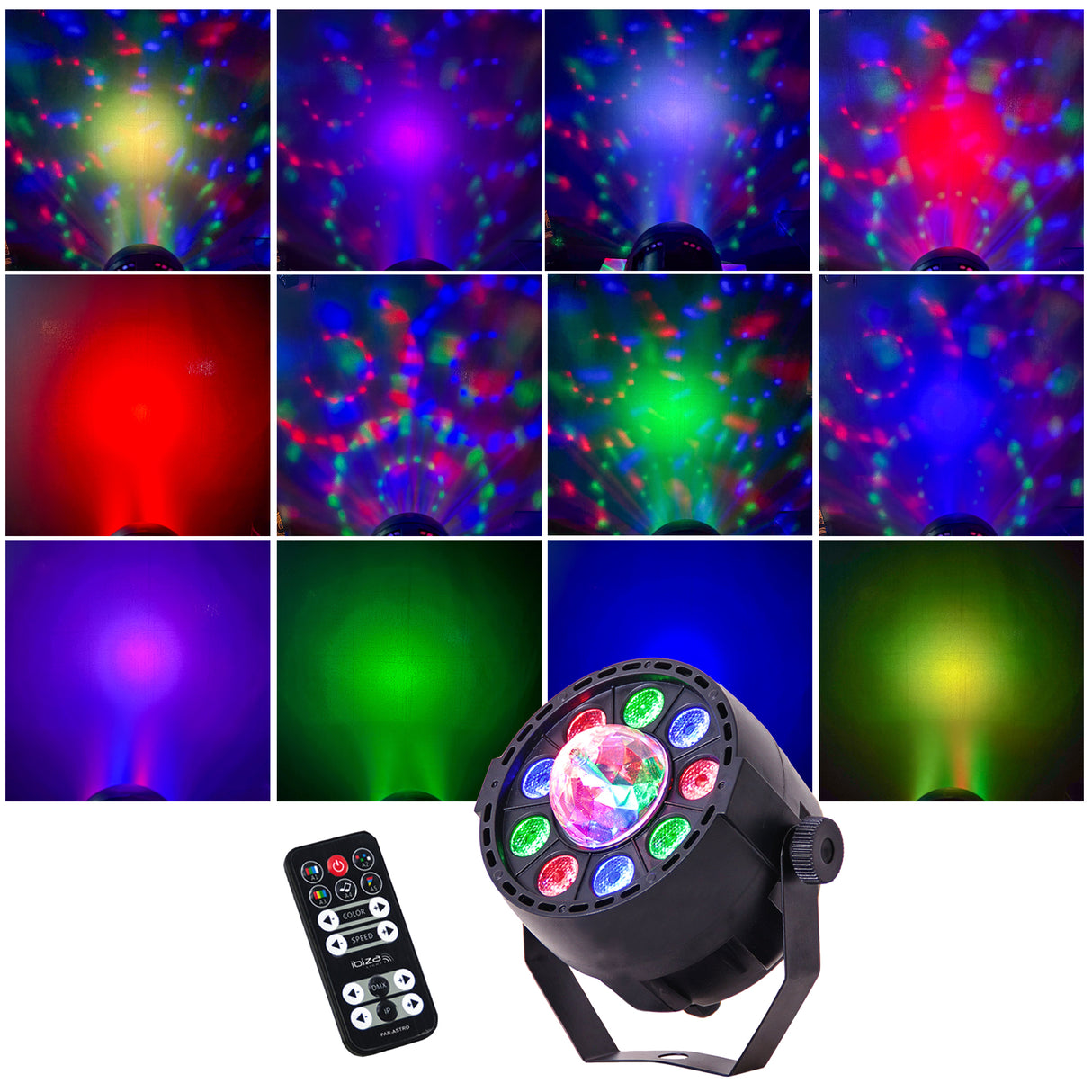 LED PAR-ASTRO 2-in-1 Disco Light 4 pcs. Bundle