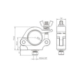 Half Coupler, sort (48-51mm 200 kg)