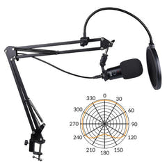 DNA - microphones USB avec bras articulé et filtre anti-pop