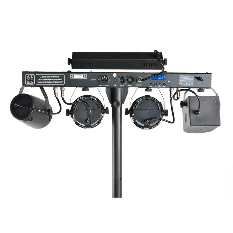 LIGHT4ME T-BAR LASER STROBE LED PAR DERBY UV IR multi-effets