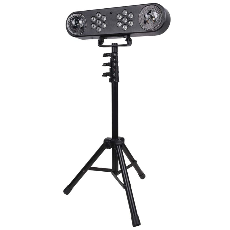 LIGHT4ME MAGIC BAR effet boule à facettes LED PAR + stand + télécommande