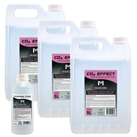 3 x 5L Liquide à fumée (CO2 Effekt) + 250ml Liquide de nettoyage