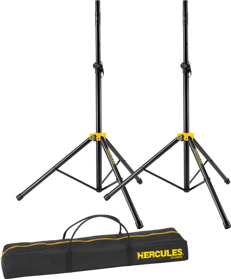 Hercules - Bundle de pieds d’enceintes avec sac (45kg, 2,24m)