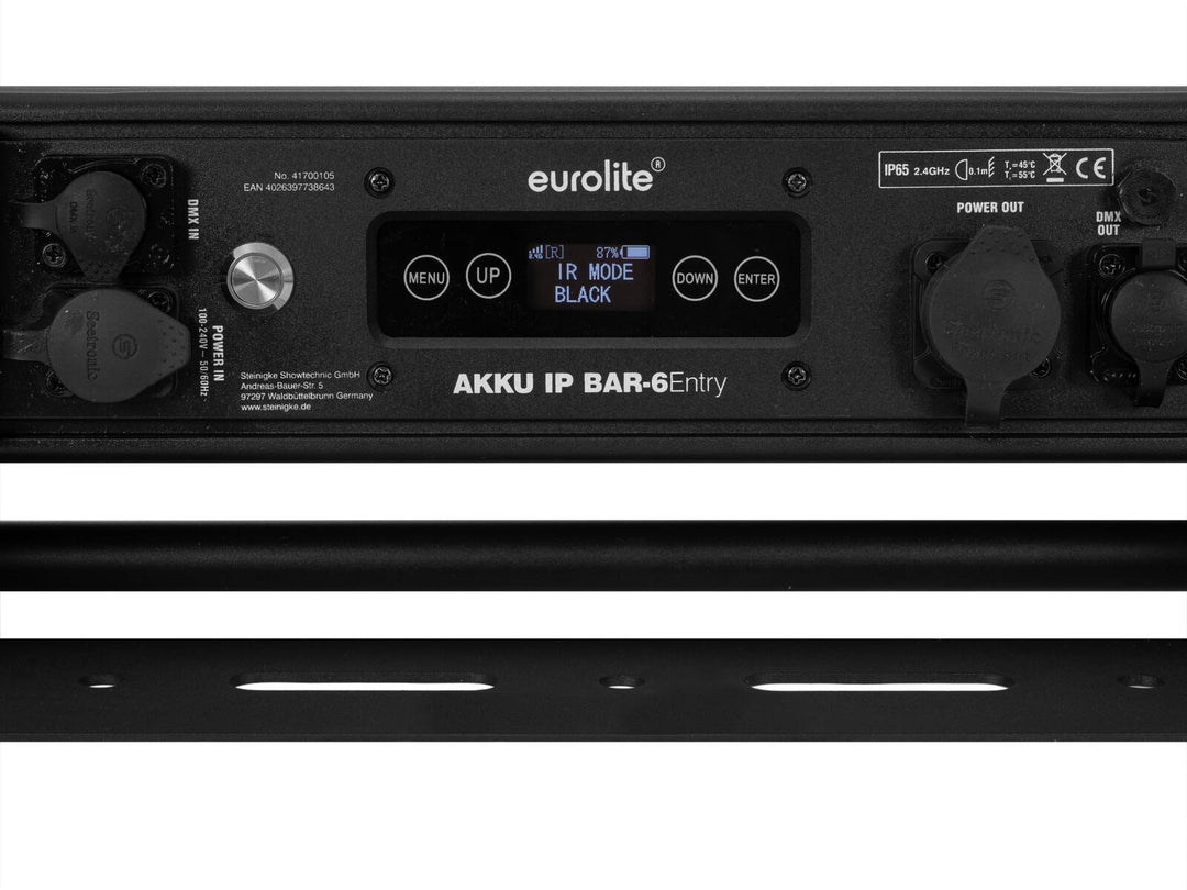 EUROLITE AKKU IP BAR-6 Entrée QCL QuickDMX