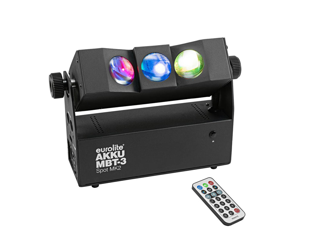 EUROLITE Set 4x AKKU MBT-3 Spot MK2 + Flightcase avec roulettes et fonction de recharge