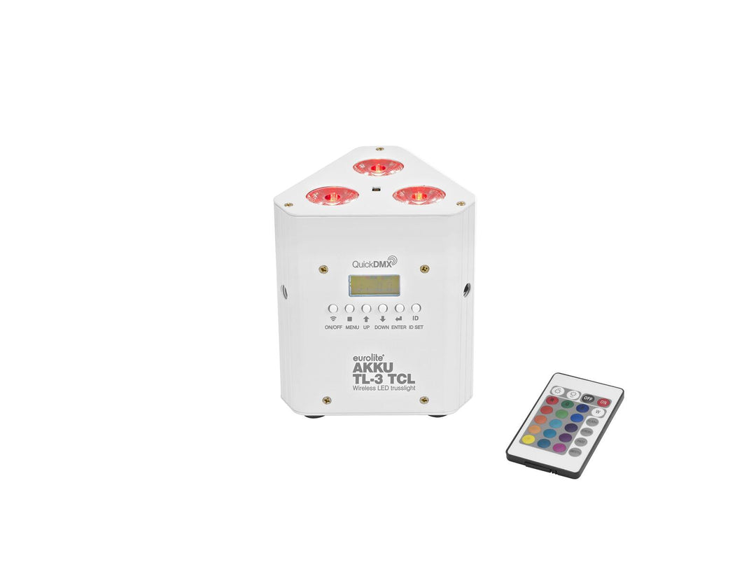 EUROLITE Set 4x AKKU TL-3 TCL blanc + Case avec fonction de charge