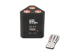 EUROLITE Ensemble 4x AKKU TL-3 QCL RGB+UV Trusslight + SB-4 Sac souple