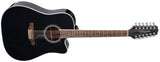 Takamine GD38CE-BLK Dreadnought Guitares acoustiques à 12 cordes, B