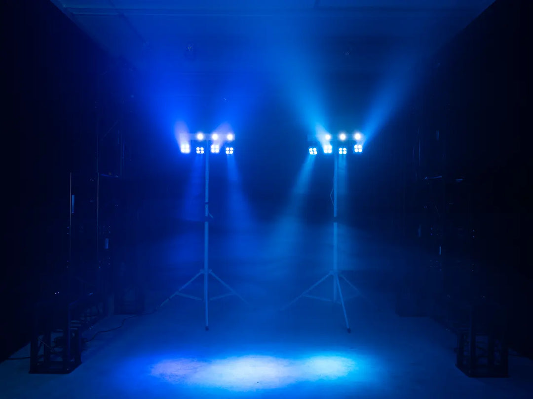 EU Set LED KLS-180 blanc + pieds d’enceinte BS-2 EU blancs