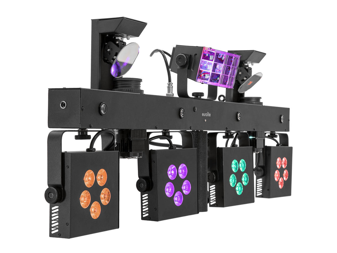 EUROLITE Set LED KLS Scan Pro Next FX Compact Light Set + pied d'enceinte BPS-3 black