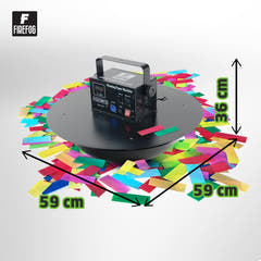 Firefog canon à confettis électrique 200 W avec DMX et télécommande