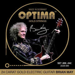 Cordes Optima pour guitare électrique Gold à filet rond - Jeu (2028BM)