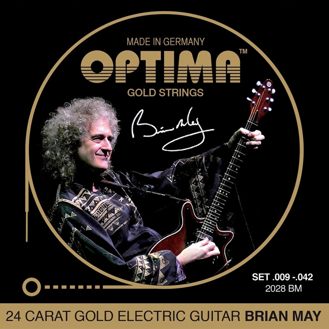 Cordes Optima pour guitare électrique Gold à filet rond - Jeu (2028BM)