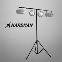 Hardman LS1, pied d’éclairage avec barre transversale, de 1,6 à 2,8 m, 45 kg