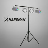 Hardman LS1, pied d’éclairage avec barre transversale, de 1,6 à 2,8 m, 45 kg