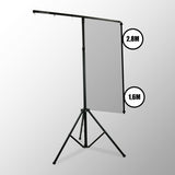 Hardman LS1, pied d’éclairage avec barre transversale, de 1,6 à 2,8 m, 45 kg