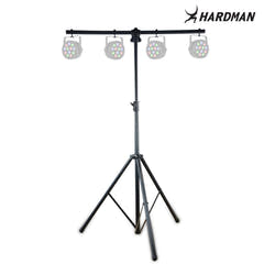 Hardman HLS2 pied d’éclairage avec T-bar, 2,5 m, 70 kg, noir