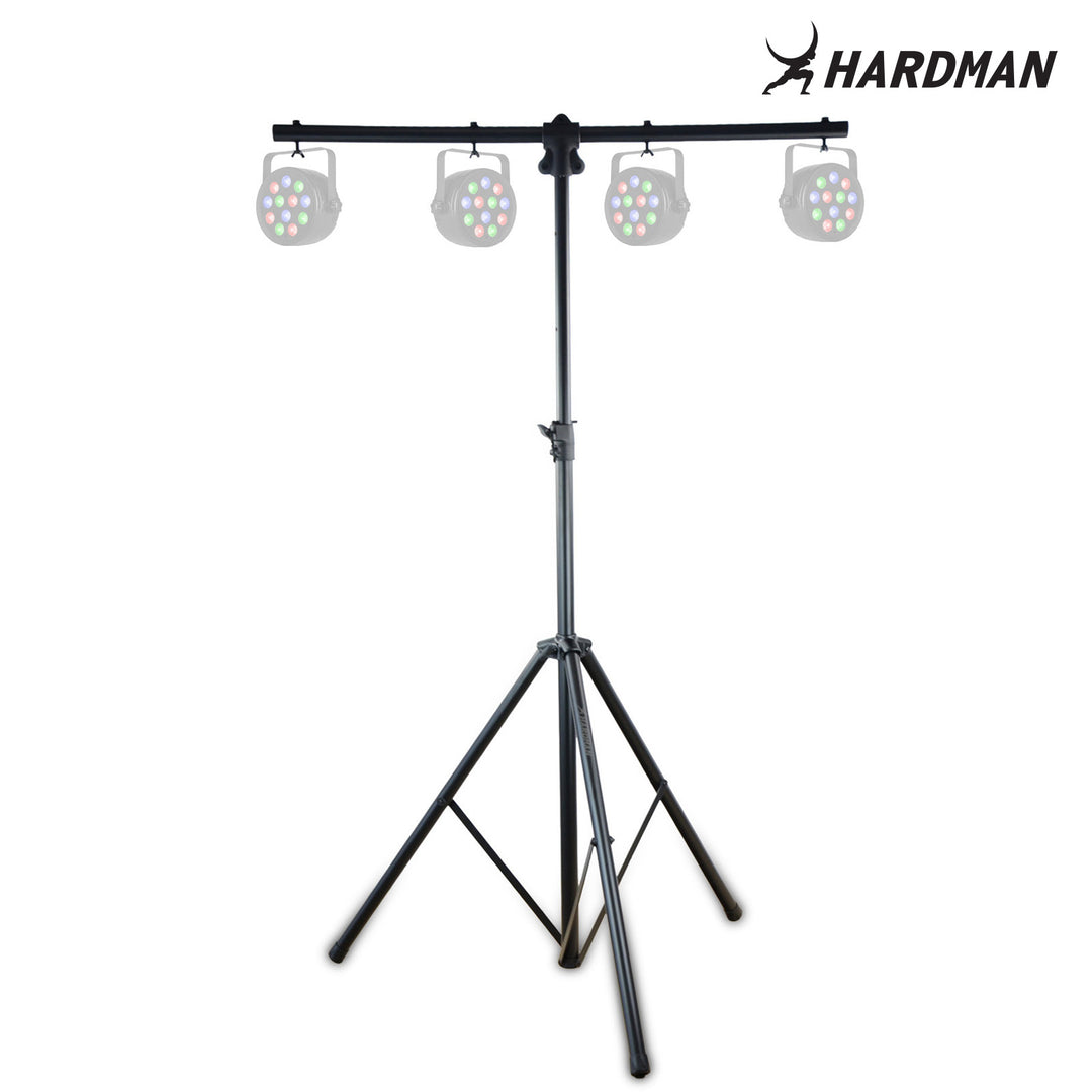 Hardman HLS2 pied d’éclairage avec T-bar, 2,5 m, 70 kg, noir
