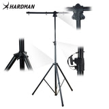 Hardman HLS2 pied d’éclairage avec T-bar, 2,5 m, 70 kg, noir