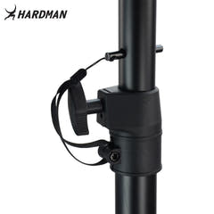 Hardman HLS2 pied d’éclairage avec T-bar, 2,5 m, 70 kg, noir