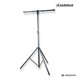 Pied d'éclairage Hardman HLS3 avec barre en T et goupille automatique, 2,5 m