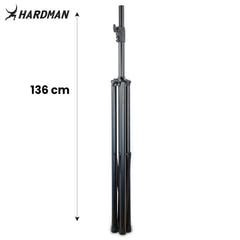 Pied d'éclairage Hardman HLS3 avec barre en T et goupille automatique, 2,5 m