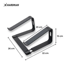 Hardman LSR2 – Stand pour ordinateur portable pliable en aluminium, noir