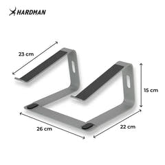 Hardman LSR2 – Support pliable pour ordinateur portable en aluminium, argenté