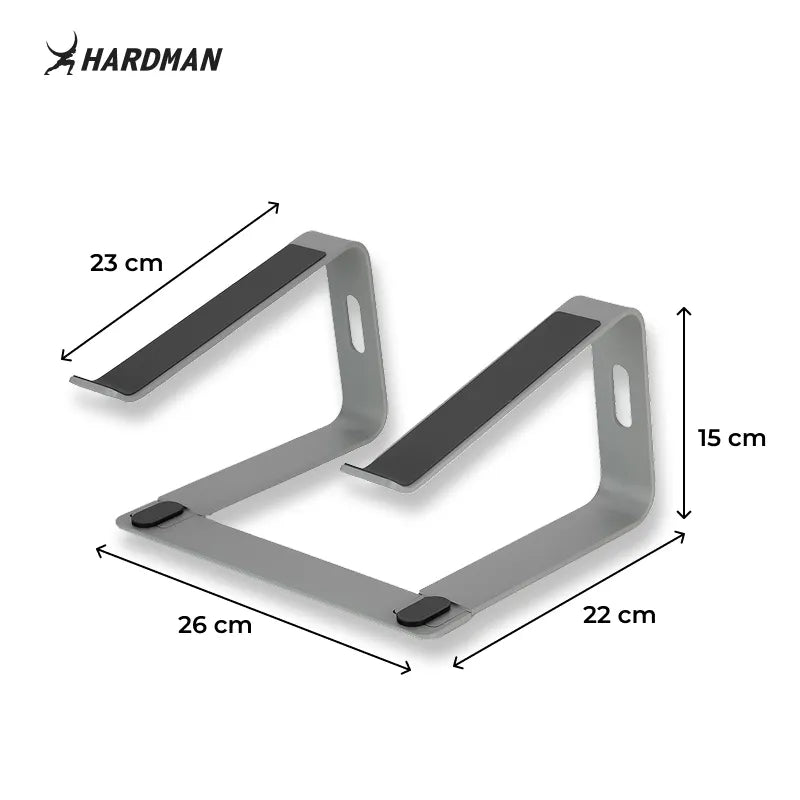 Hardman LSR2 – Support pliable pour ordinateur portable en aluminium, argenté