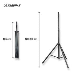 Hardman HLK58 pied d’enceinte colonne, 1,2 à 2,1 m, 70 kg
