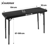 Hardman DTS1 table DJ pliable, 154 x 52 cm, avec sac