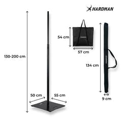 Support sur colonne Hardman HLK980-PRO avec base en acier lourde, de 1,3 à 2 m