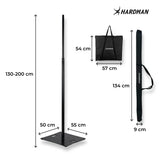 Support sur colonne Hardman HLK980-PRO avec base en acier lourde, de 1,3 à 2 m