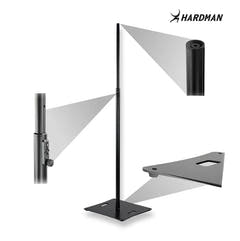 Support sur colonne Hardman HLK980-PRO avec base en acier lourde, de 1,3 à 2 m