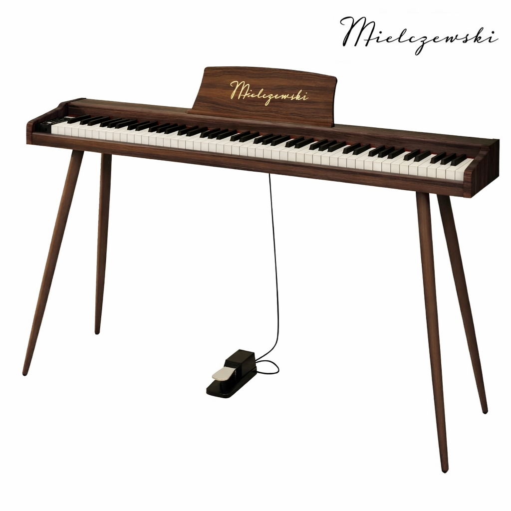 Mielczewski digitalpiano avec pieds en métal, marron