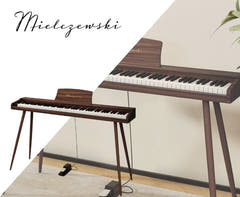 Mielczewski digitalpiano avec pieds en métal, marron