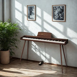 Mielczewski digitalpiano avec pieds en métal, marron