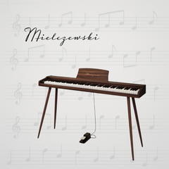 Mielczewski digitalpiano avec pieds en métal, marron