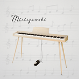 Mielczewski digitalpiano avec pieds en métal, beige